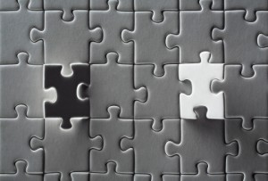 Reverse jigsaw image